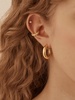 18K Gold Heart Ear Cuff