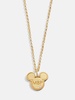 Mickey Mouse Disney 18K Gold Plated Sterling Silver Initial Pendant Necklace