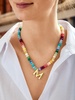 Semi-Precious Block Initial Necklace