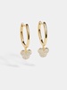 Mickey Mouse Disney 18K Gold Plated Sterling Silver Huggie Charm Earrings