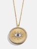 18K Gold Evil Eye Reversible Pendant Necklace