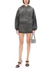 Dark grey cotton mini skirt