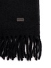 Logo Plaque Fringed Scarf