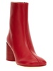 Stitch-out Leather Ankle Boots