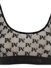 Monogram Pattern Scoop Neck Lace Bra