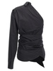 One-Shoulder Shirt Shirt, Blouse Black