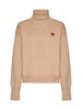 Boxy Crest Turtle Neck Sweater