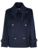Max Mara 'Laveno' Blue Wool Blend Coat Women