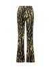 Graphic Printed Slit Flared Pants