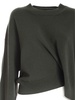 Asymmetrical sweater in green