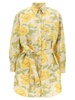 Peonies Kimono Sleeve Dresses Multicolor