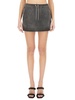 Dark grey cotton mini skirt