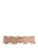 Laser-cut leather corset belt