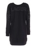 Rubberized logo print dress in black