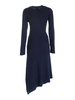 Asymmetrical dress in blue