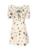 Rose Printed Mini Dress