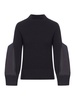 Black Cotton Blend Sweater