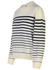 Wool Crewneck Sweater With Stripe Motif