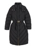 Belted High Neck Hooded Coat