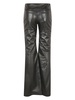 Wide Leg Shiny Leather Trousers