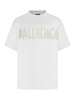 Tape Type T-shirt Medium Fit in White
