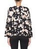 CREW NECK WOOL AND CASHMERE BLEND SWEATER WITH FLORAL PATTERN