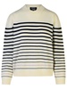 Wool Crewneck Sweater With Stripe Motif
