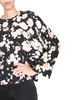 CREW NECK WOOL AND CASHMERE BLEND SWEATER WITH FLORAL PATTERN