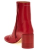 Stitch-out Leather Ankle Boots