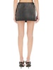 Dark grey cotton mini skirt