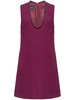 Embellished-neck Mini Dress