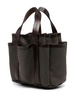 Giardiniera Mini canvas and leather tote bag