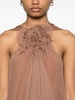 Long dress in silk georgette