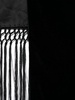 Velvet scarf with fringes