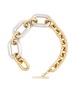 XXL chain necklace in silver and gold-tone brass