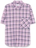 Short-sleeves checkered cotton shirt with pocket