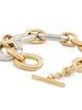 XXL chain necklace in silver and gold-tone brass