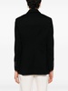 Black cotton blended double breasted blazer