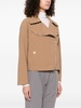 Camel brown jacket with spread collar