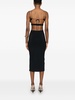 Black midi dress 'Klea' with cut-out details