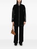 Short Mixed-Media coat with pockets