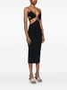 Black midi dress 'Klea' with cut-out details