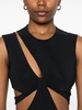 Long black dress 'Kylee' with cut-out detail