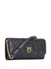Black leather 'Love Tiny Birds' wallet
