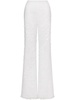 Embroidered and cut-out design trousers in cotton