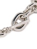 Silver-colored necklace with brass chain-link