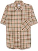 Multicolor checkered cotton shirt with pocket