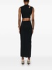 Long black dress 'Kylee' with cut-out detail
