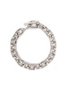Silver-colored necklace with brass chain-link