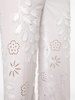 Embroidered and cut-out design trousers in cotton